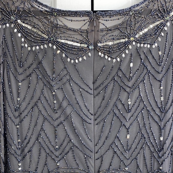 Pisarro Nights Charcoal Sequin Long Sleeve Dress - Picture 8 of 8